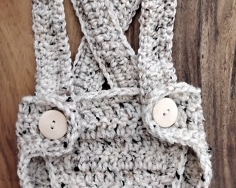 PATTERN crochet Diaper Cover / Suspenders / Newborn thru 12 month sizes / PDF File / Instant download / Baby soaker