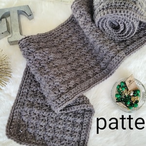 Pattern Crochet Scarf / Pattern textured crochet scarf / DIY crochet neck warmer / Instructions Easy  knit cowl