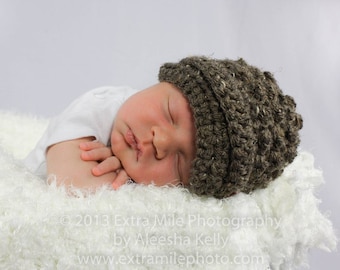 Pattern Crochet Newsboy Hat Size newborn through 24 month
