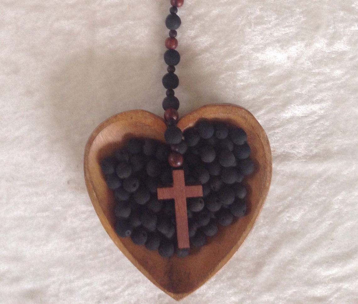 Rose Petal Rosary, Prayer Meditation Beads, Handmade Rosary, Buddhist