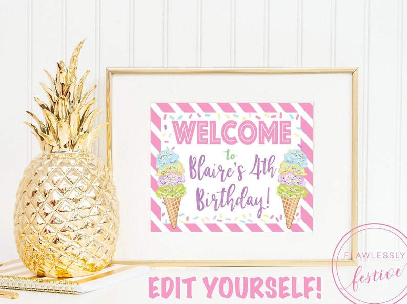 Ice Cream Sprinkles Invitation Ice Cream Parlor Sprinkles Birthday Invitation Edit with Corjl image 6