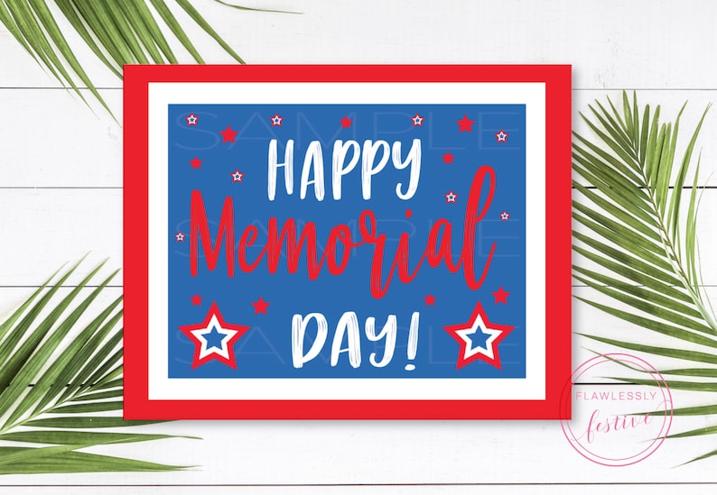 Satisfied Memorial Working day Indication // Memorial Working day Get together // Memorial Working day Printables photograph relating to Closed for Memorial Day Printable Sign referred to as Satisfied Memorial Working day Indicator // Memorial Working day Social gathering // Memorial Working day Printables