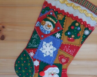 Glimmering Patchwork Stocking