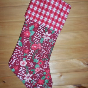 The Floral and Checkered Christmas Stocking