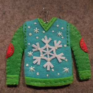 The Snowflake Sweater Ornament with a Tiny Clothes Hanger