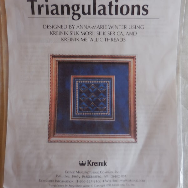 Triangulations Needlepoint Pattern And Threads