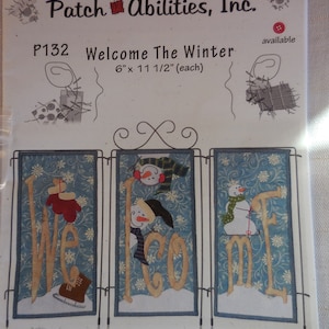 Welcome the Winter Applique Kit with Frame
