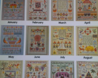 Sampler of the Month Cross Stitch Booklet
