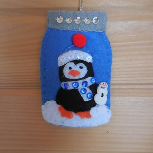 Mason Jar Penguin And Wee Snowman Ornament image 7