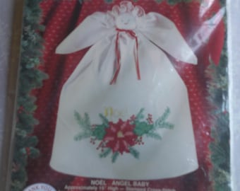 Noel Baby Angel Stamped Cross Stitch Kit