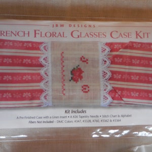 Franskt blommigt glasögonfodral-kit