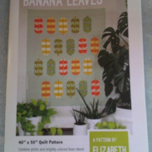 Banana Leaves Quilt Pattern with Fabrics