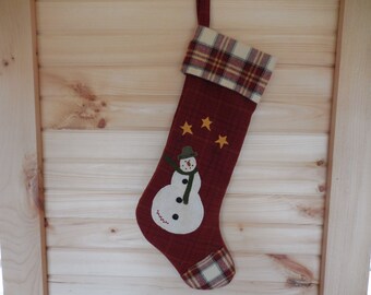Wool Snowman Stocking