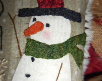 Frosty &quot; SNOW &quot; Holding a Heart Bowl Filler/ Pillow