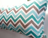 Full Body Pillow Cover Super Soft Minky Cuddle Comfy Chevron Zig Zag 50 quot x18 quot to 72 quot x18 quot with Hidden Zipper