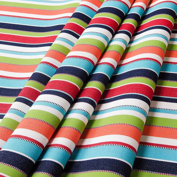 Sunbrella Carousel Confetti Fabric Stripes Indoor Outdoor Etsy