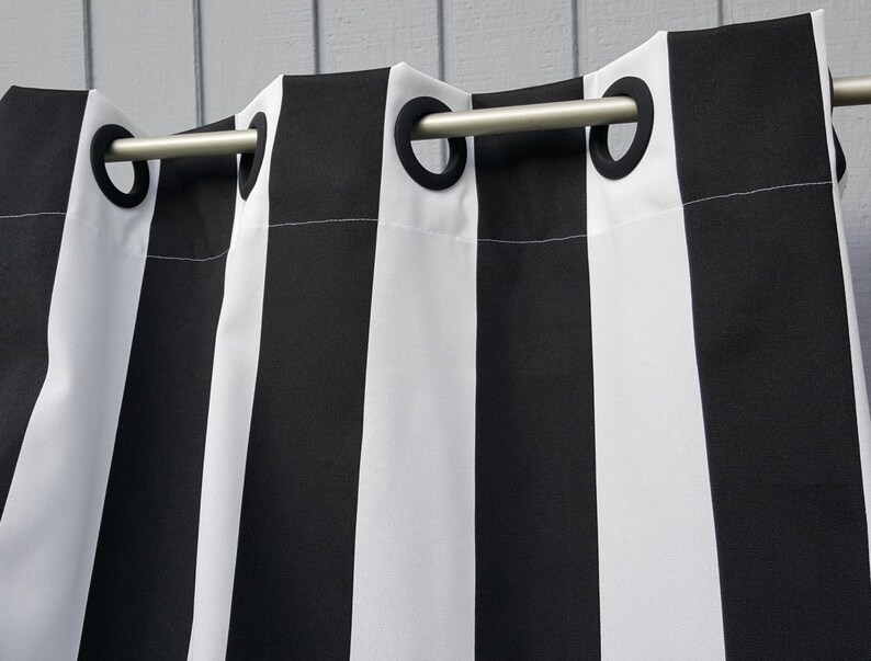 Outdoor 1 Pair Flat Rod Pocket Or Grommet Curtain Panels In Etsy