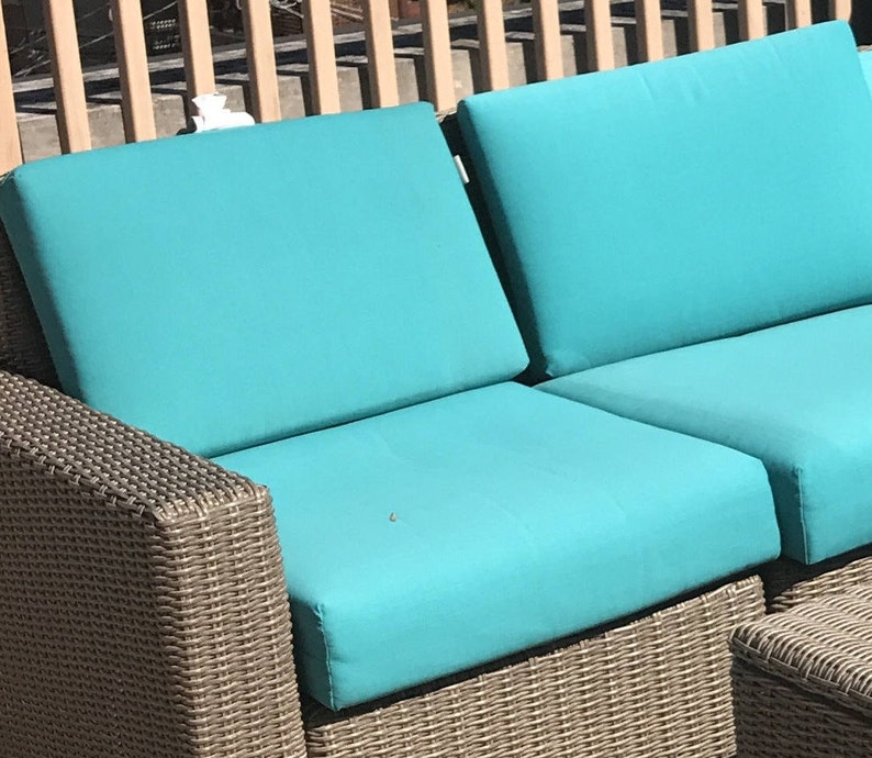 Sunbrella Canvas Outdoor Patio Boxed Cushion Replacement Covers Slipcovers In Many Colorany Sizes With Generous Zipper Closure