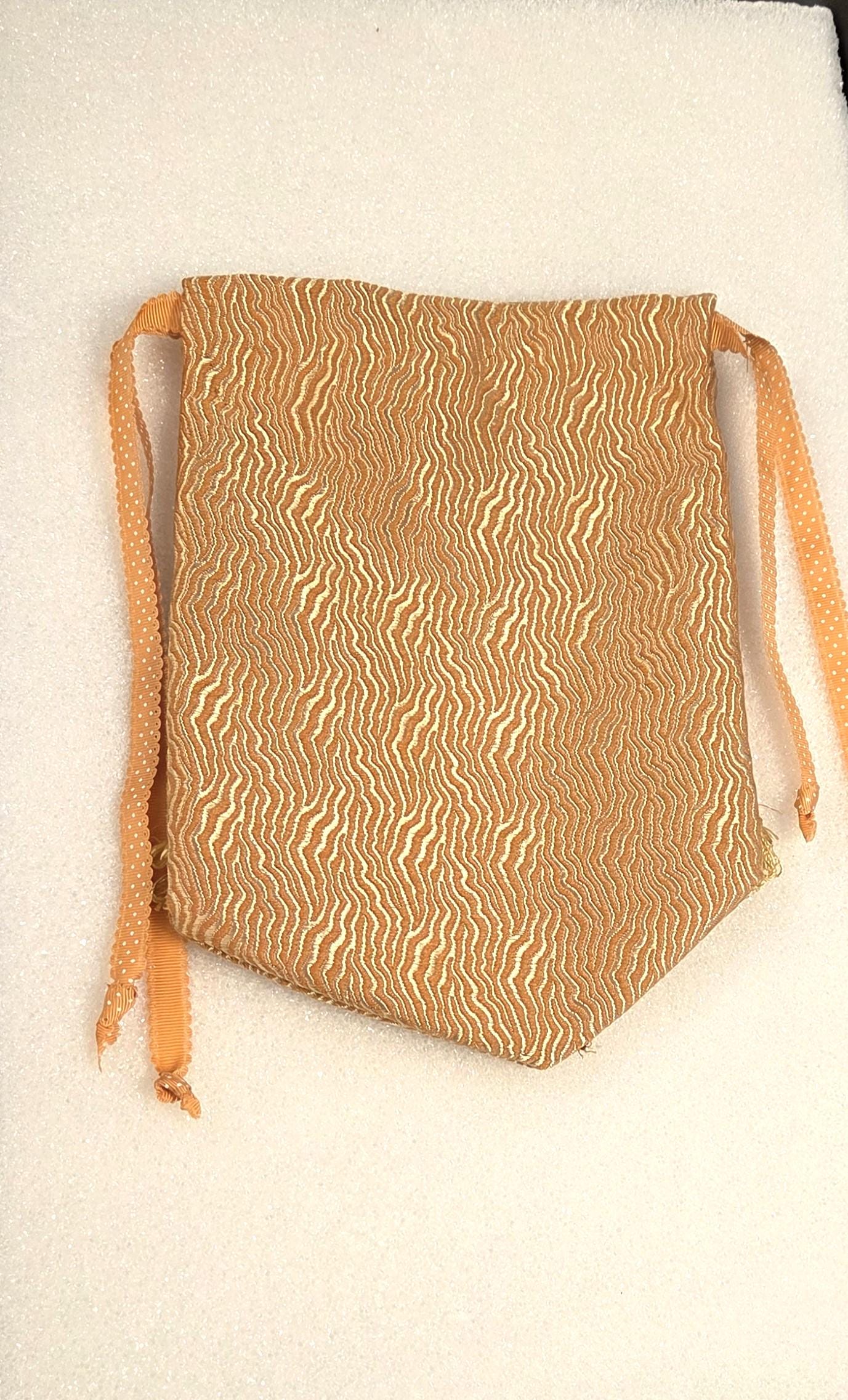 Gold Regency Drawstring Reticule, Pride and Prejudice Reticule Bag ...