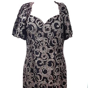 Black and Silver Formal Dress - Etsy