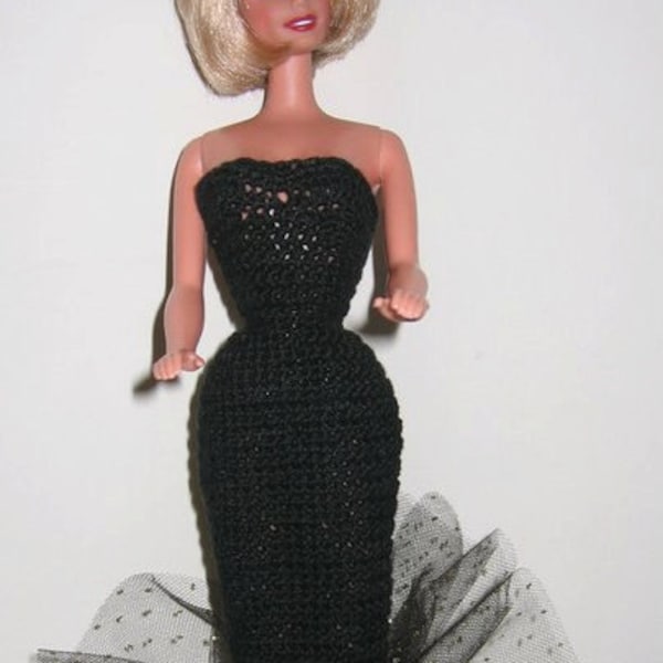 Slinky Barbie Fashion Doll Evening Gown - PATTERN