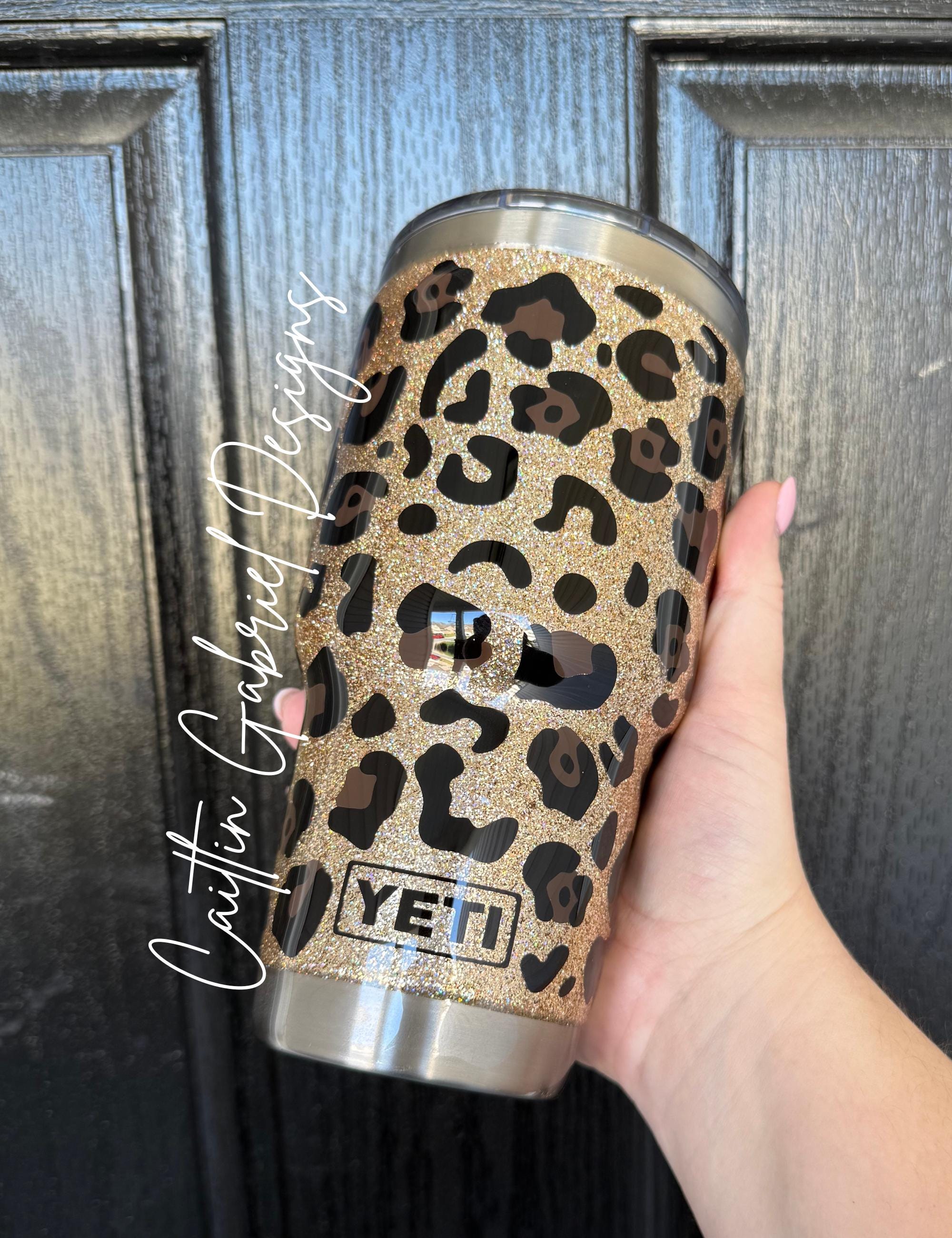 Ready to Ship!!! Gold Leopard Tumbler YETI 30 Oz Rambler Minor