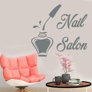 Wall Decals Bottle Of Nail Polish For Beauty Manicure Salon Spa Decor Home Decor Vinyl Sticker Art Interior Design Removable Sticker MA05