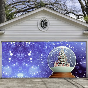 Christmas Garage Door Covers 3D Banners Outside House Christmas Balls Holiday Decorations Billboard Outdoor Art Winter Design GD52