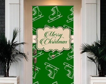 Weihnachtsbanner Für Die Tür – 180x90 Cm, Mit Seil, Weihnachtsmann & Hund Motiv | Festliche Türdekoration Für Weihnachten