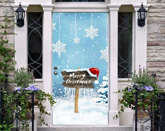 Ornamenti per porte di Natale Copertura della porta di Natale Decorazioni  natalizie per esterni Decorazioni per porte d'ingresso Copertura della porta  Decorazione della porta di Natale -  Italia