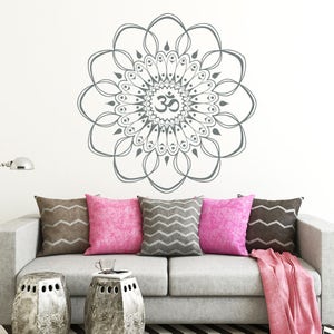 Mandala Wall Decal - Namaste Decal - Boho Stickers - Yoga Decal - Yoga Studio Decor -  Maroccan Pattern - Indian Mandala Wall Art MM8