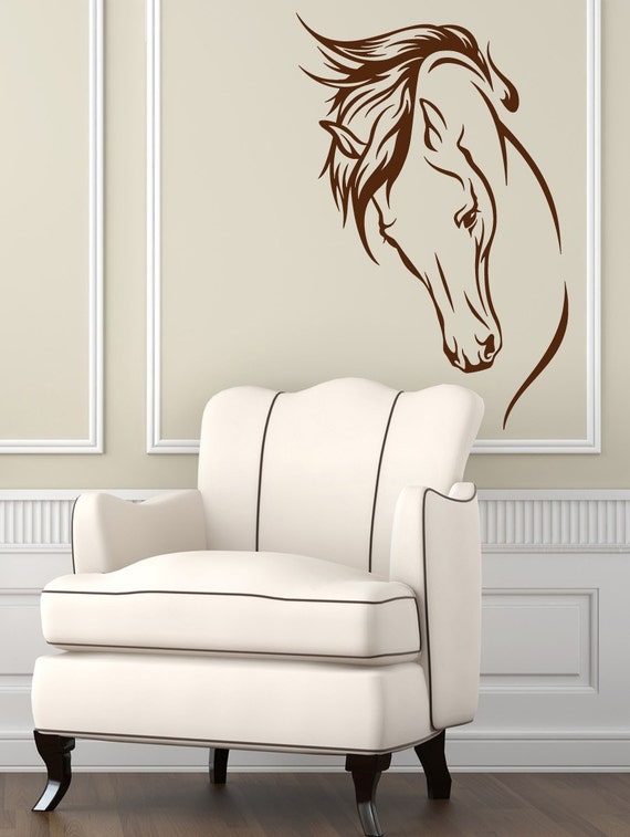 FREE SHIPPING Wall Decals Animals Horse Head Home Vinyl Decal Sticker Kids Nursery Baby Room Decor CYBER Monday Black Friday Sale m115