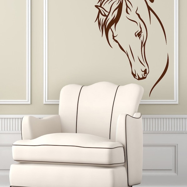 FREE SHIPPING Wall Decals Animals Horse Head Home Vinyl Decal Sticker Kids Nursery Baby Room Decor CYBER Monday Black Friday Sale m115