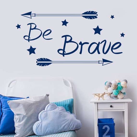 Be Brave Arrow Wall Decal, Boho Nursery Decor MA259