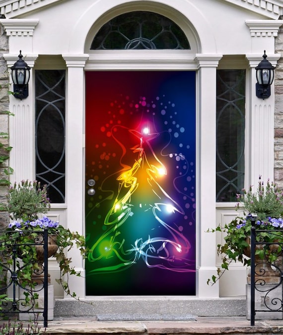 Factory Price Front Door Cover Christmas Decor 3D Banner