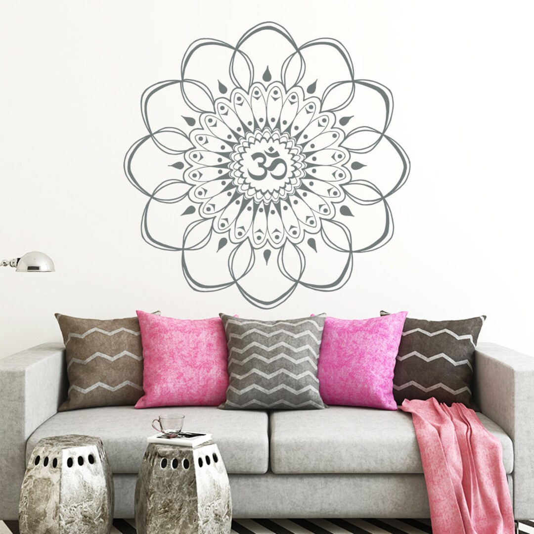 Mandala Wall Decal - Namaste Decal - Boho Stickers - Yoga Decal - Yoga ...