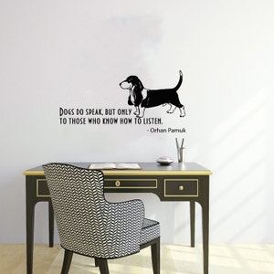 Wall Decals Quote About Dog Cute Animal Puppy Pet Shop Home Vinyl Decal Sticker Kids Nursery Baby Room Decor V569