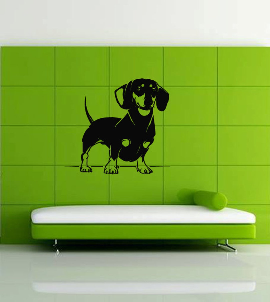 Dog Wall Decals Dachshund Puppy Stickers Pets Animals Pet Shop Home