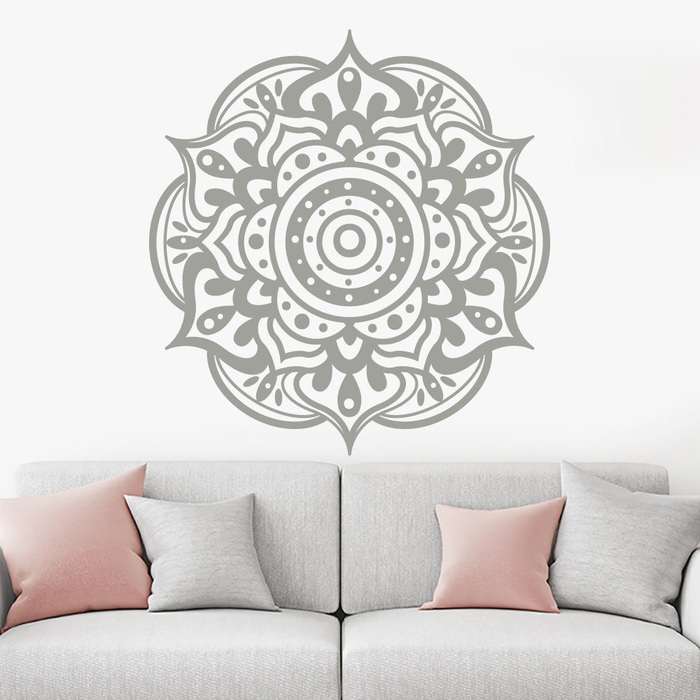 Wall Decals Mandala. Namaste Decal. Bohemian Bedroom Decor. | Etsy