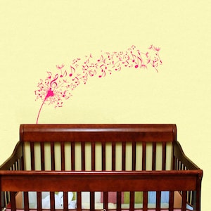 Wall Decals Dandelion Musical Notes Home Decor Wall Vinyl Decal Sticker Kids Nursery Baby Room Decor V230
