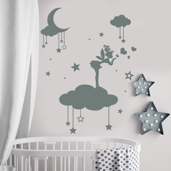 Sticker Mural Fee Fee Clochette Stickers Muraux Lune Et Etsy Sticker Mural Fee Fee Clochette Stickers Muraux Lune Et Etsy