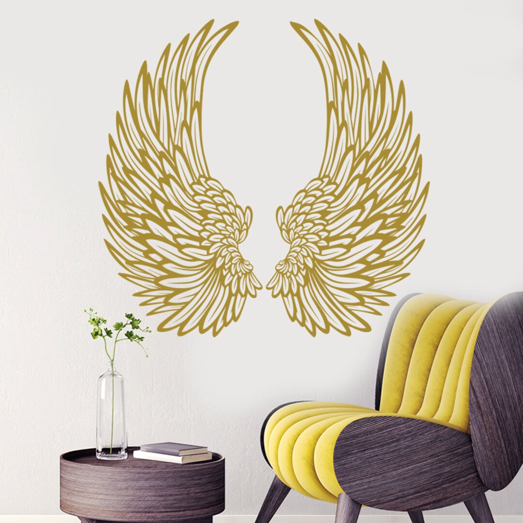 Angel Wings Wall Decal, Wings Sticker, Vinyl Sticker Decals, Bird Wings ...