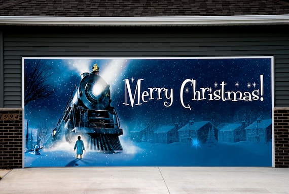 Merry Garage Door Covers Christmas 3D Banners Outside Christmas