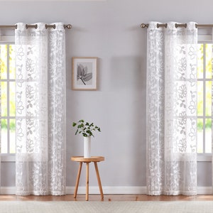 Dainty Home Rita Set of 4 Window Panels in White Elegant and - Etsy