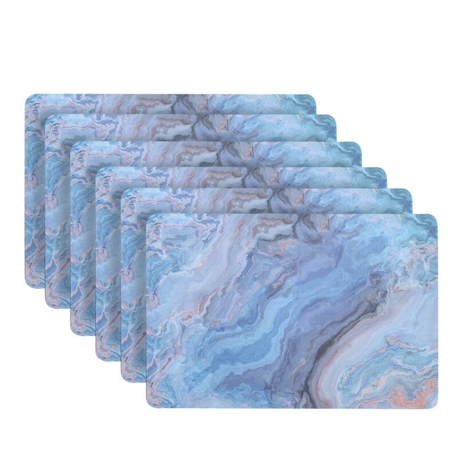 Marble 18 Cork Placemat set of 6 Etsy