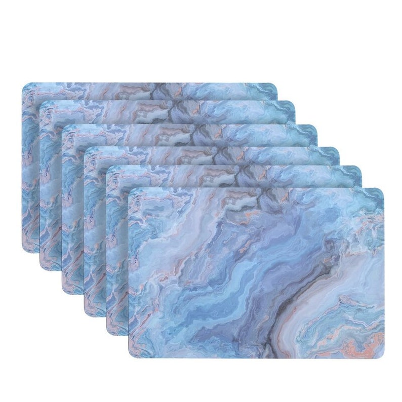 Marble 18 Cork Placemat set of 6 Etsy