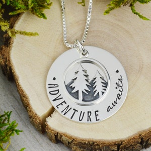 Adventure Awaits Necklace in Sterling Silver image 1