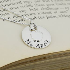Personalized Teacher Necklace - Teacher Appreciation Gift