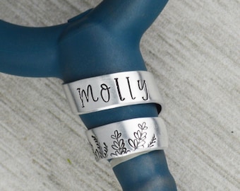 Custom Stethoscope ID Tag: Hand Stamped Aluminum Nurse Gift