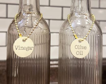 Home Organization Labels: Hand Stamped Custom Kitchen & Bath Decor in Aluminum and Brass